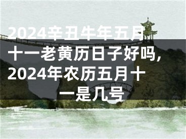 2024辛丑牛年五月十一老黄历日子好吗,2024年农历五月十一是几号