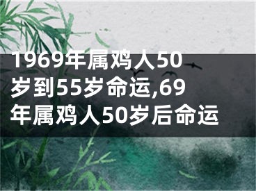 1969年属鸡人50岁到55岁命运,69年属鸡人50岁后命运