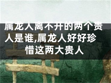 属龙人离不开的两个贵人是谁,属龙人好好珍惜这两大贵人