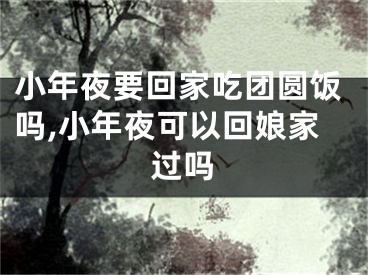 小年夜要回家吃团圆饭吗,小年夜可以回娘家过吗