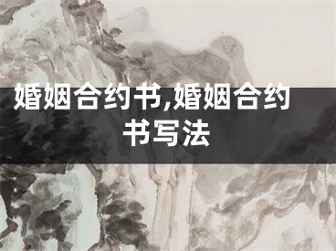 婚姻合约书,婚姻合约书写法