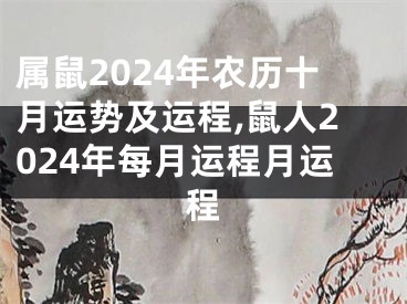属鼠2024年农历十月运势及运程,鼠人2024年每月运程月运程