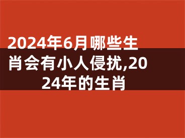 2024年6月哪些生肖会有小人侵扰,2024年的生肖