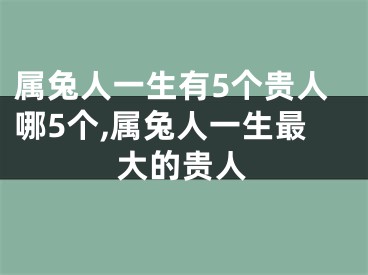 属兔人一生有5个贵人哪5个,属兔人一生最大的贵人
