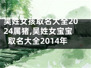 吴姓女孩取名大全2024属猪,吴姓女宝宝取名大全2014年