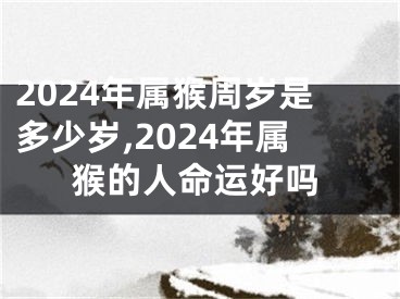 2024年属猴周岁是多少岁,2024年属猴的人命运好吗