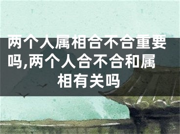 两个人属相合不合重要吗,两个人合不合和属相有关吗