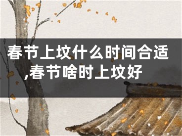 春节上坟什么时间合适,春节啥时上坟好