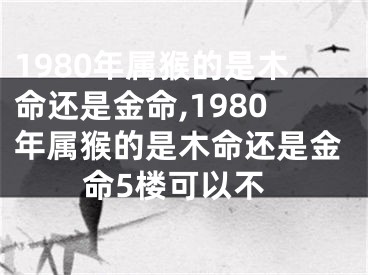 1980年属猴的是木命还是金命,1980年属猴的是木命还是金命5楼可以不