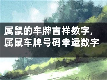 属鼠的车牌吉祥数字,属鼠车牌号码幸运数字