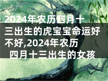 2024年农历四月十三出生的虎宝宝命运好不好,2024年农历四月十三出生的女孩