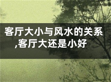 客厅大小与风水的关系,客厅大还是小好
