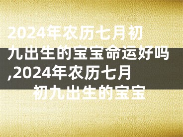 2024年农历七月初九出生的宝宝命运好吗,2024年农历七月初九出生的宝宝