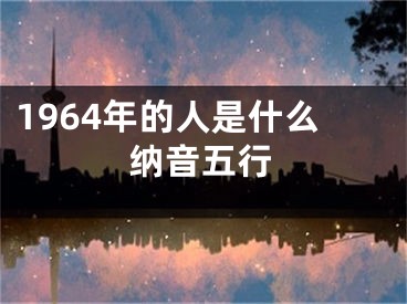 1964年的人是什么纳音五行