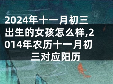 2024年十一月初三出生的女孩怎么样,2014年农历十一月初三对应阳历