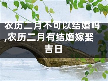 农历二月不可以结婚吗,农历二月有结婚嫁娶吉日