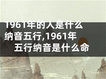 1961年的人是什么纳音五行,1961年五行纳音是什么命