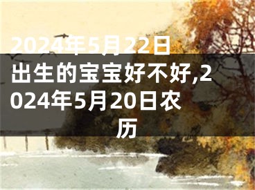 2024年5月22日出生的宝宝好不好,2024年5月20日农历