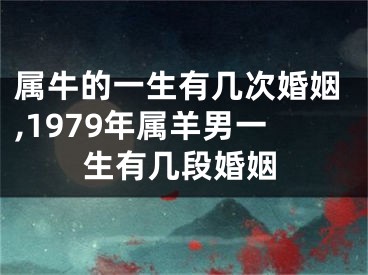 属牛的一生有几次婚姻,1979年属羊男一生有几段婚姻