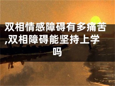 双相情感障碍有多痛苦,双相障碍能坚持上学吗