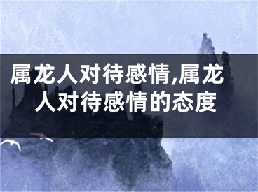 属龙人对待感情,属龙人对待感情的态度