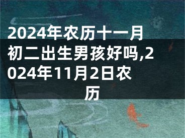 2024年农历十一月初二出生男孩好吗,2024年11月2日农历
