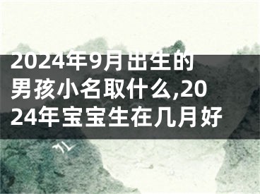 2024年9月出生的男孩小名取什么,2024年宝宝生在几月好