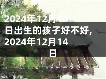 2024年12月10日出生的孩子好不好,2024年12月14日