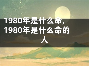 1980年是什么命,1980年是什么命的人