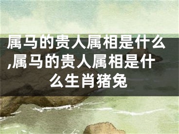 属马的贵人属相是什么,属马的贵人属相是什么生肖猪兔