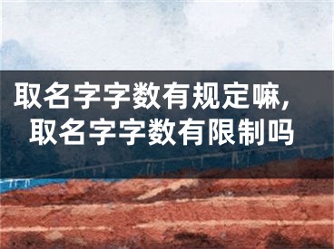 取名字字数有规定嘛,取名字字数有限制吗
