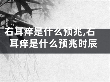 右耳痒是什么预兆,右耳痒是什么预兆时辰