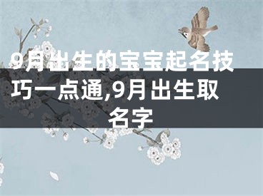 9月出生的宝宝起名技巧一点通,9月出生取名字