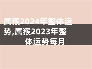 属猴2024年整体运势,属猴2023年整体运势每月