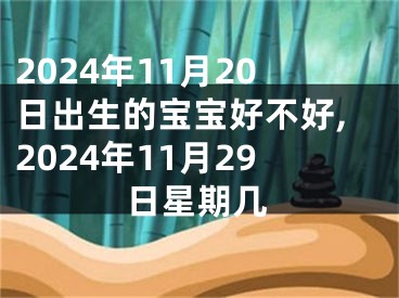 2024年11月20日出生的宝宝好不好,2024年11月29日星期几