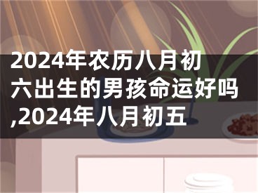 2024年农历八月初六出生的男孩命运好吗,2024年八月初五