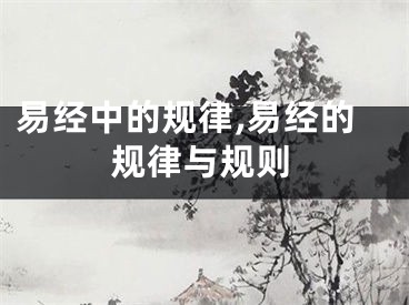 易经中的规律,易经的规律与规则