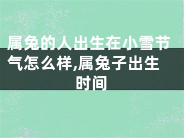 属兔的人出生在小雪节气怎么样,属兔子出生时间