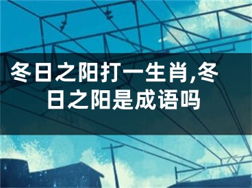 冬日之阳打一生肖,冬日之阳是成语吗