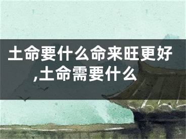 土命要什么命来旺更好,土命需要什么