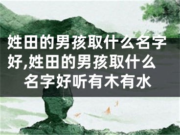 姓田的男孩取什么名字好,姓田的男孩取什么名字好听有木有水