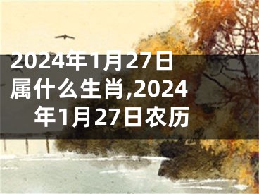 2024年1月27日属什么生肖,2024年1月27日农历