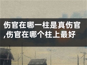 伤官在哪一柱是真伤官,伤官在哪个柱上最好
