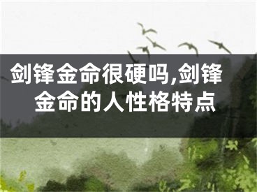 剑锋金命很硬吗,剑锋金命的人性格特点