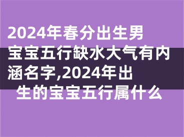 2024年春分出生男宝宝五行缺水大气有内涵名字,2024年出生的宝宝五行属什么