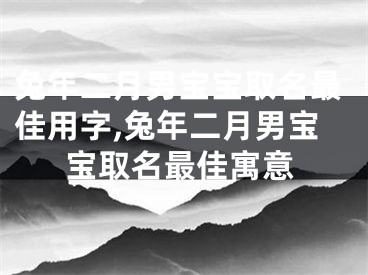 兔年二月男宝宝取名最佳用字,兔年二月男宝宝取名最佳寓意