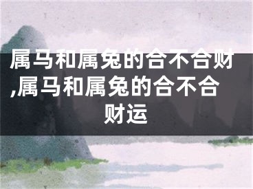 属马和属兔的合不合财,属马和属兔的合不合财运