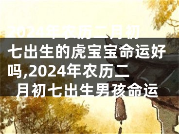 2024年农历二月初七出生的虎宝宝命运好吗,2024年农历二月初七出生男孩命运