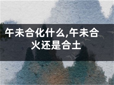 午未合化什么,午未合火还是合土