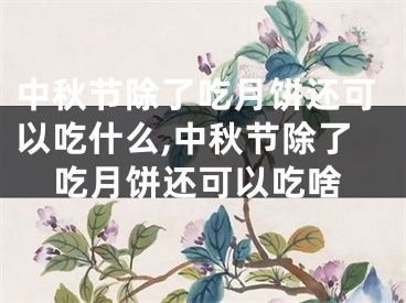 中秋节除了吃月饼还可以吃什么,中秋节除了吃月饼还可以吃啥